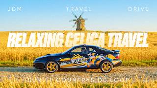 1 Hour Sunlit JDM Celica Countryside Drive | Relaxing Old Toyota Travel Video with Chill Car Music screenshot 3