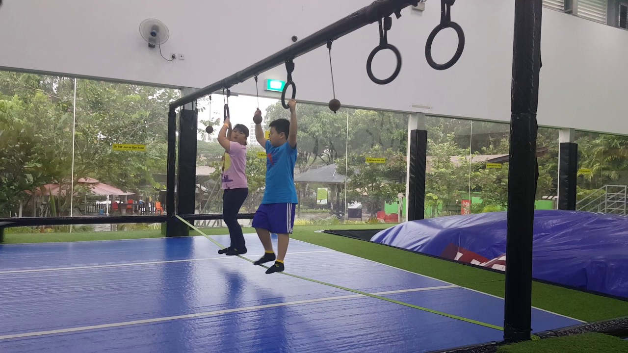 Hugo Tay and Chavon Tay at Katapult Trampoline Park, Yishun 26 May 2017