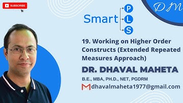 19. Reflective-Reflective Higher Order Model in SmartPLS || Dr. Dhaval Maheta