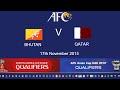 FULL MATCH: Bhutan V Qatar: 2018 FIFA WC Russia & AFC Asian Cup UAE 2019 (Qly RD 2)