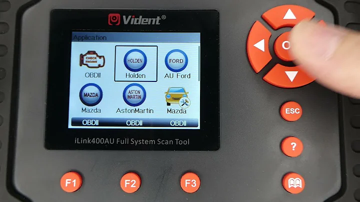 Vident i400AU OBD Diagnostic Scan Tool For Holden Menu Vehicle List
