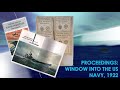 Proceedings: Window into the US Navy, 1922