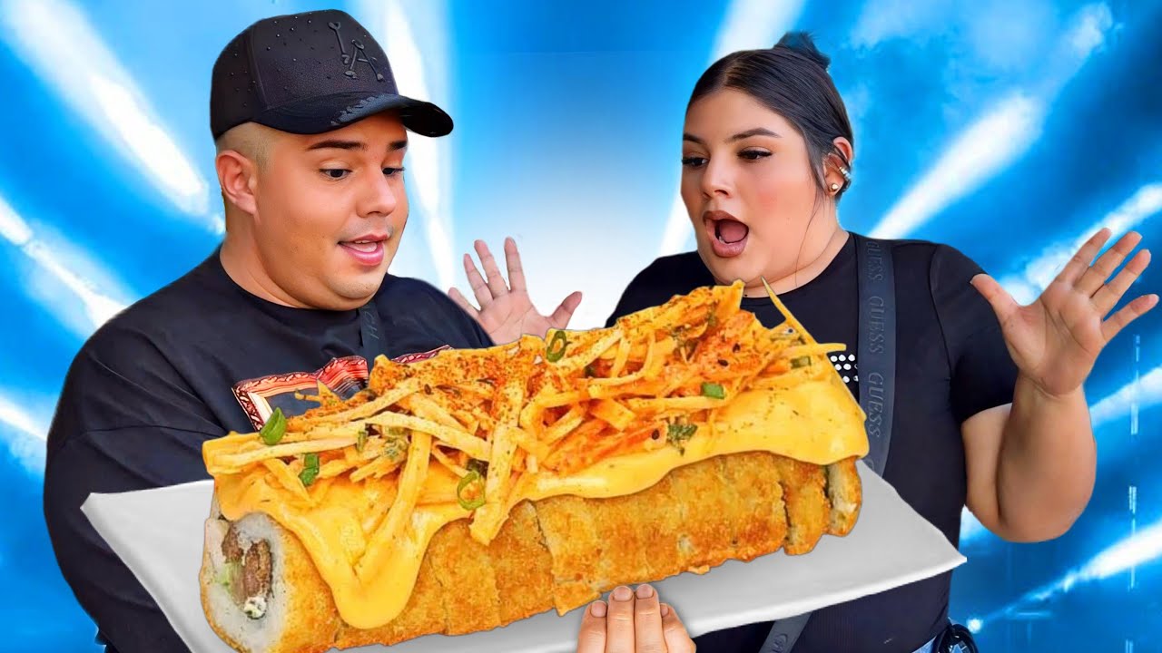 Probamos el SUSHI GIGANTE de 2.5 KILOS y fue una LOCURA! 🍣😱