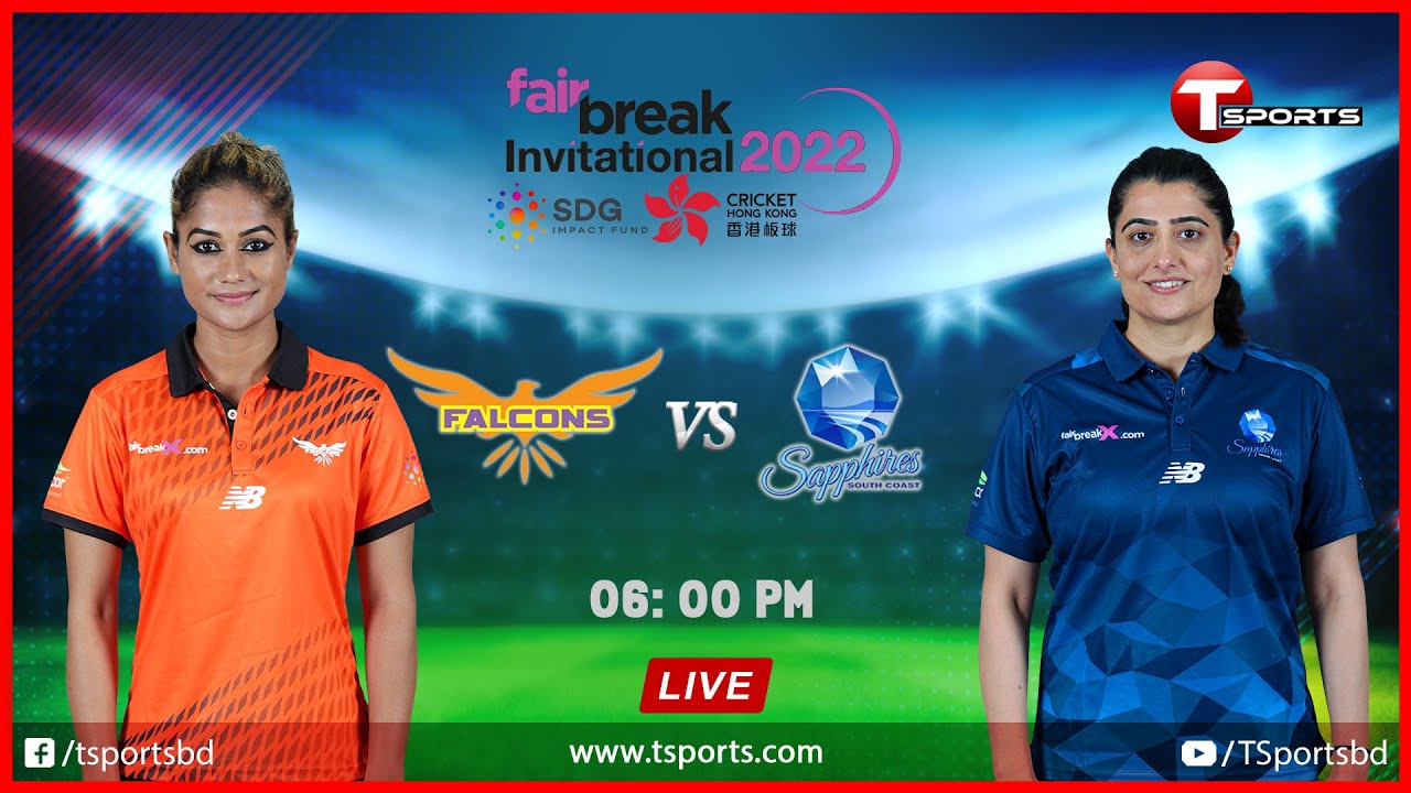 LIVE | Sapphires vs Falcons | Fairbreak Invitational 2022 | Women's Cricket | T Sports