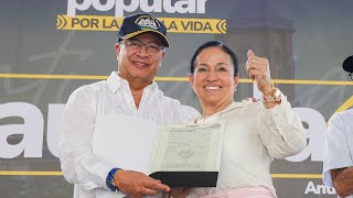 Presidente Petro en la Asamblea Popular por la Paz y la Vida en Caucasia, Antioquia, 11 de abril