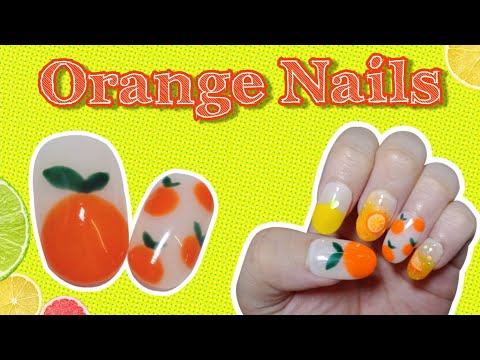 เพ้นท์เล็บ ​ลาย Orange Nails | เดินไม่ได้ลองทำ #Orange #OrangeNails
