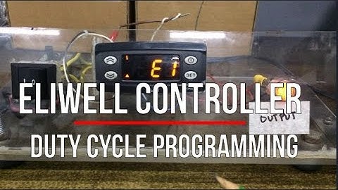 Eliwell Controller Duty Cycle Programming (Can be used even without a probe sensor )