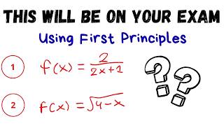 Differentiate Using First Principles | 3 EXAM Problems | Gr 12 Calculus