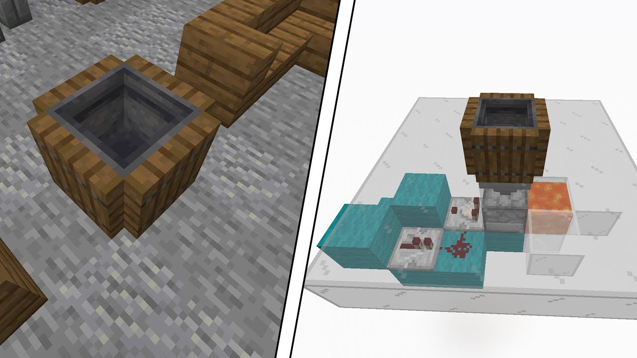 [Tuto] POUBELLE AUTOMATIQUE à Redstone! | Minecraft 1.14.4 Java Edition
