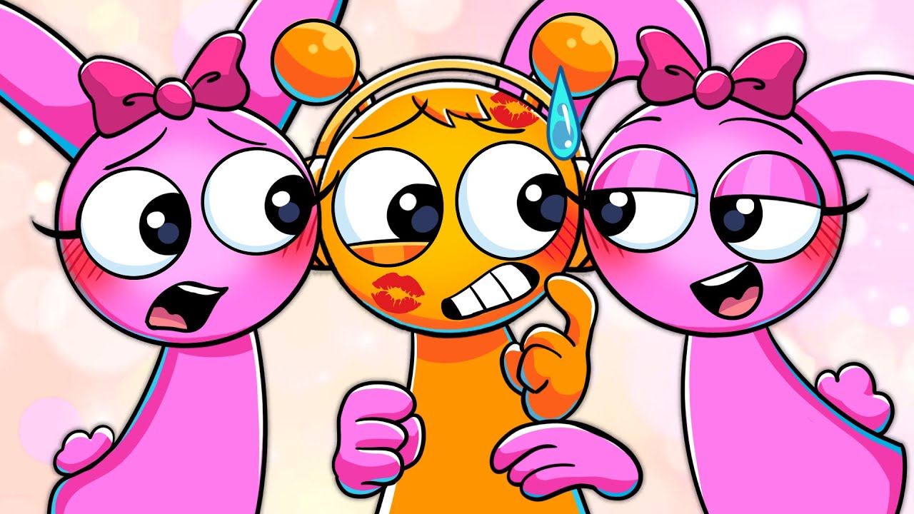 ORANGE IS TRAPPED BETWEEN TWO PINK TWINS! WHO WILL HE CHOOSE