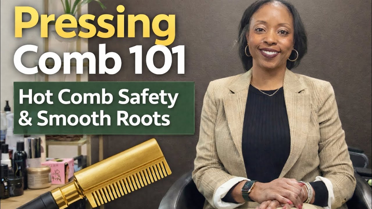 Using Heat Comb Pressing Comb 101: How to Use a Hot Comb Safely for Smooth Roots - YouTube