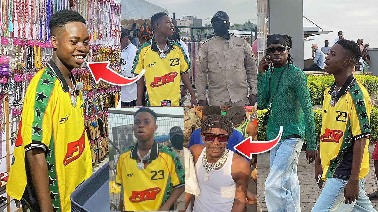 Пеллер, Шатта Уэйл и его ребята штурмуют торговый центр Аккры с огромной толпой, чтобы пройтись п...