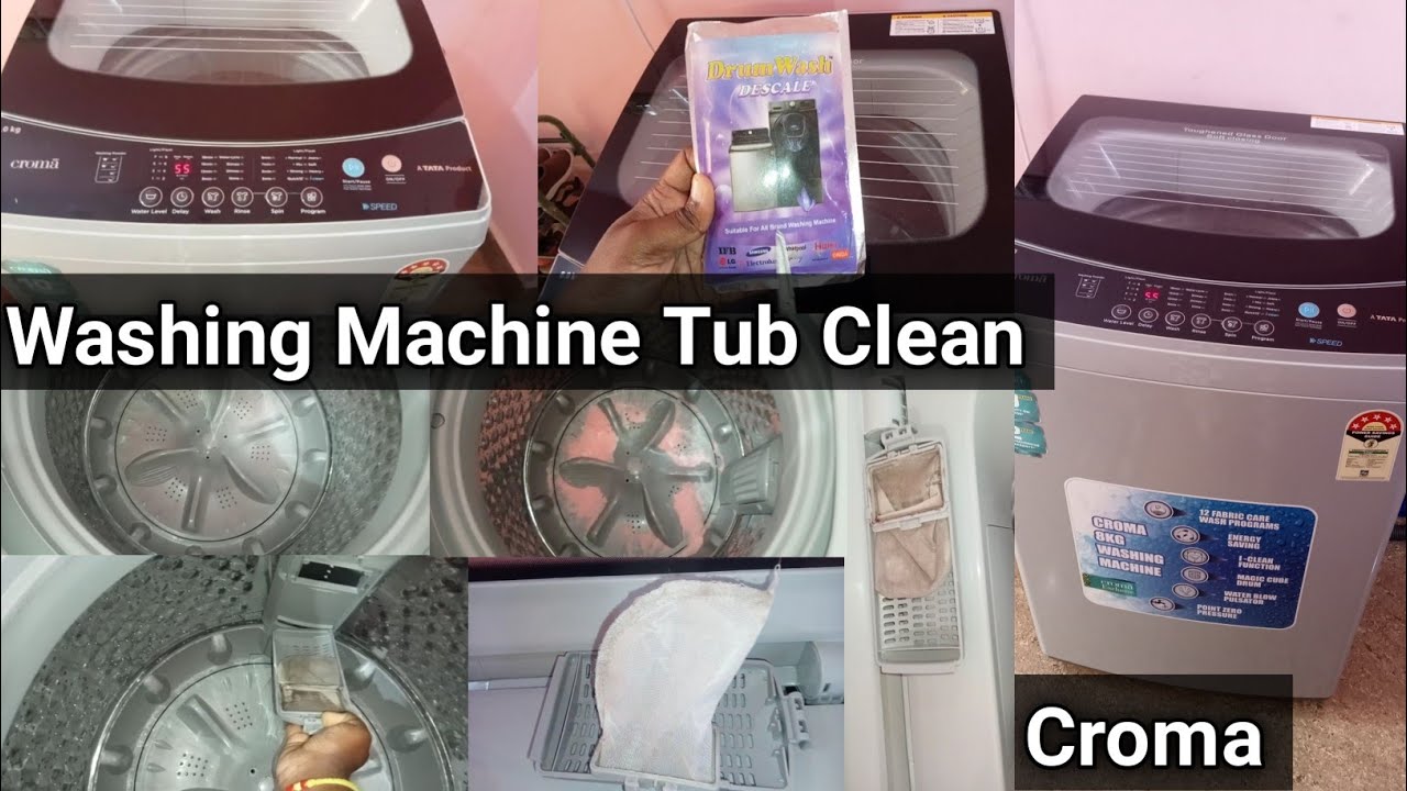 Cleaning Vlog / Croma Top Load Washing Machine Tub Cleaning / How to clean washing machine top