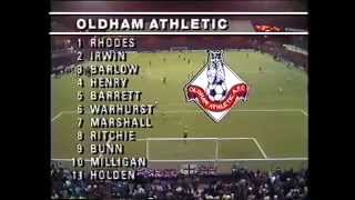 Oldham Athletic Fc V Arsenal Fc- 22 November 1989- Littlewoods Cup 4Th Round - First Half - Part 1