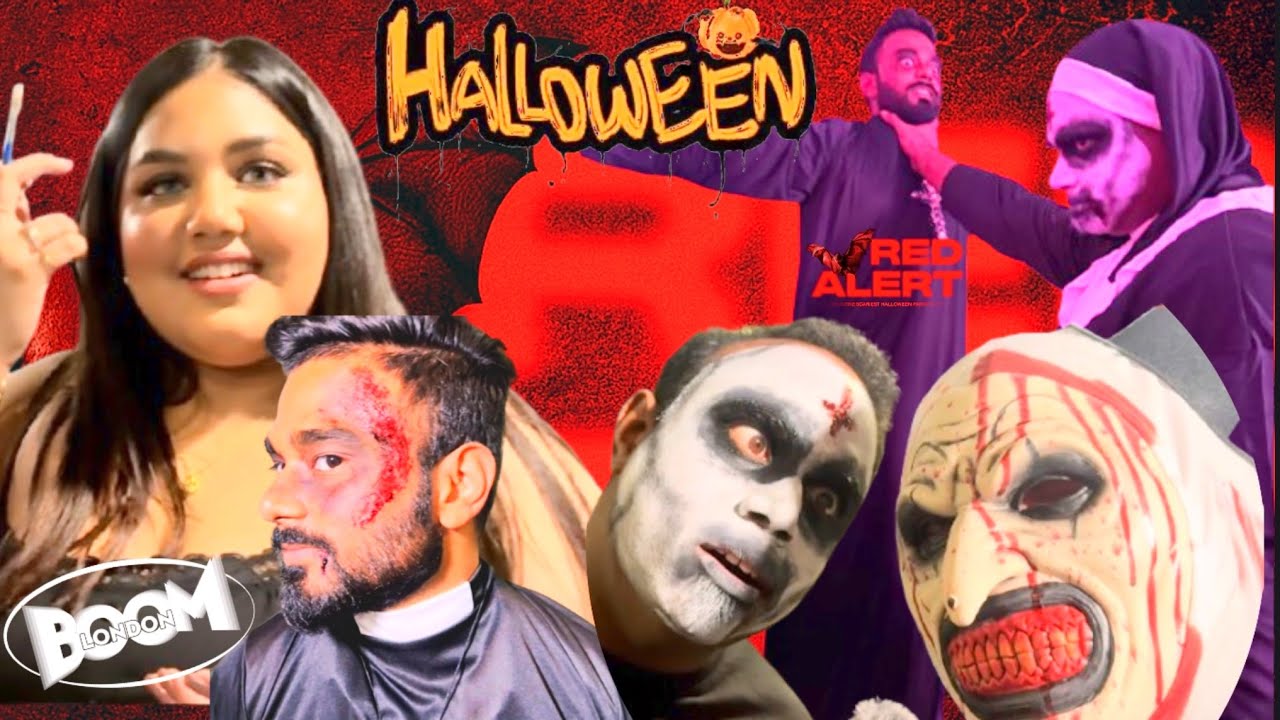 The RED ALERT Face Painting 🚨 Biggest Halloween Party in London | Albert Rodrigues 