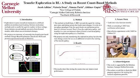 Transfer Exploration in RL: A Study on Recent Count-Based Methods: RI Summer Scholar Jacob Adkins