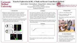 Transfer Exploration in RL: A Study on Recent Count-Based Methods: RI Summer Scholar Jacob Adkins