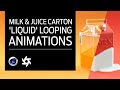 Cinema 4D - Milk & Juice Carton Tutorial. Volume Builder ‘Liquid’ Loop Animations