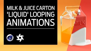 Cinema 4D - Milk & Juice Carton Tutorial. Volume Builder ‘Liquid’ Loop Animations