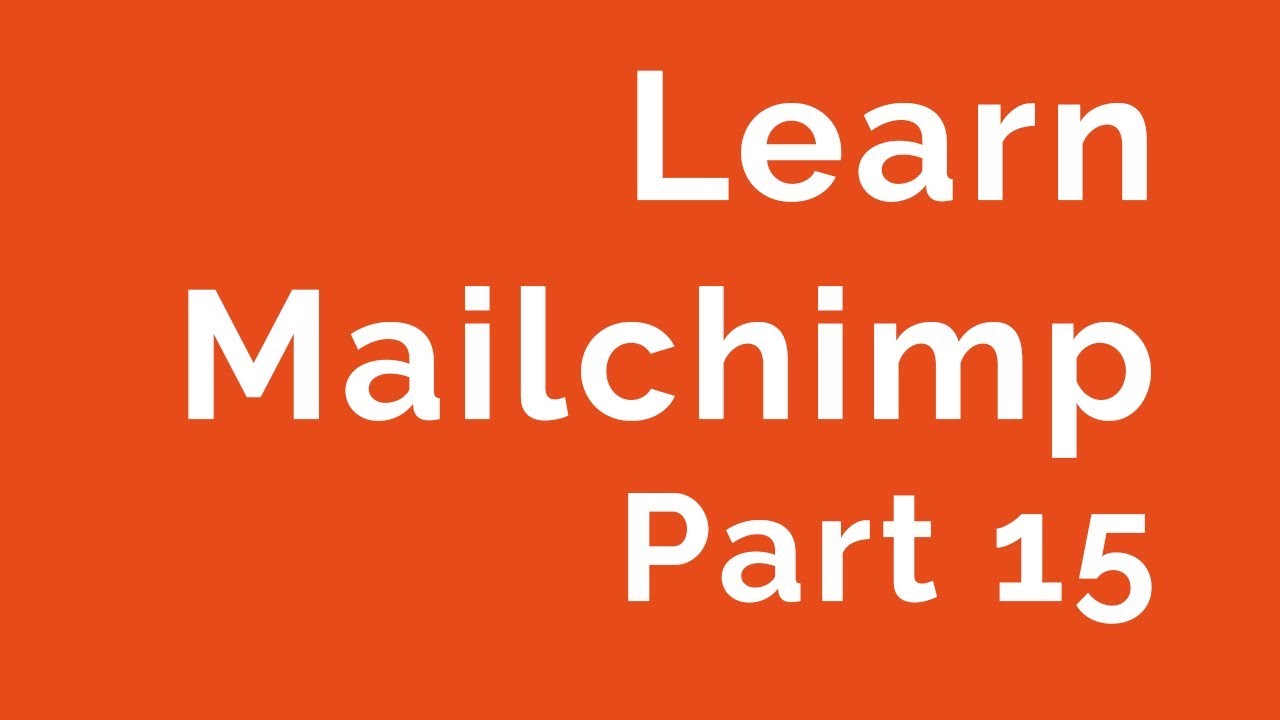 Learn Mailchimp Video 15 of 18 - Landing Pages