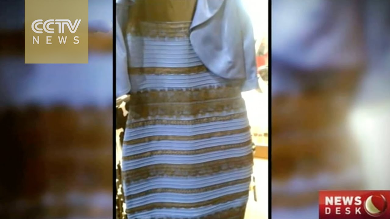 gold and white dress blue and black
