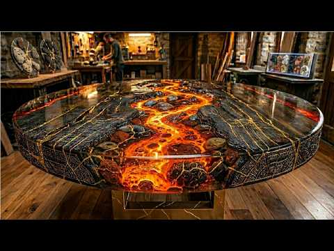 LAVA - A Masterpiece Created from Burnt Wood, Fire, and Epoxy