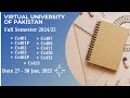 Virtual University of Pakistan | CS 401 - 435 | Final Term Paper | 27 - 30 Jan 2025