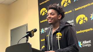 Kamari Moulton reacts to Iowa football’s win over Northern Illinois