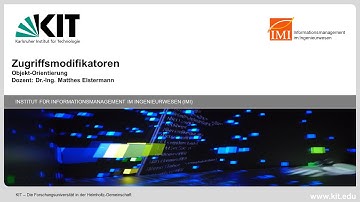 Anfängerkurs  Programmieren JAVA OO - 09 Zugriffsmodifikatoren