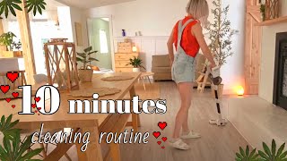 10 MINUTES CLEANING ROUTINE | HOW I SIMPLIFIED CLEANING | WHOLE HOUSE CLEAN WITH ME