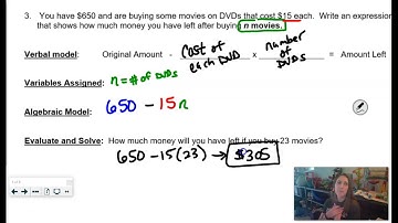 1.3 Part 2 Algebraic Word Problems Alg 2 2020