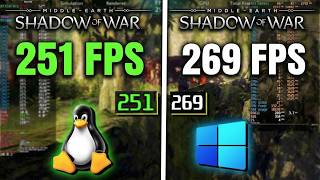 Linux vs Windows Benchmark MIDDLE EARTH SHADOW OF WAR