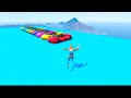 GTA 5 Crazy Ragdolls | Spiderman by QuadBike On Rainbow Spiders Bridge (SpiderShark Jumps) #14