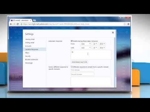How to set up Auto Reply in Yahoo!® Mail