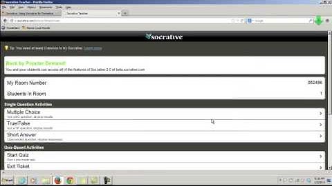 Socrative - Viewing Quiz Results