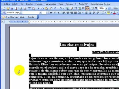 formas de seleccionar un texto en word 2013