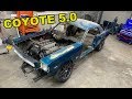 TEST FITTING THE COYOTE 5.0 IN MY 1966 Ford Mustang