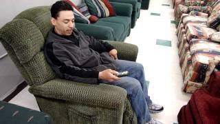 Green La-z-boy lift chair recliner with heat and massage