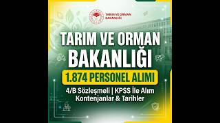 Tarım ve Orman Bakanlığı 1.874 Personel Alımı Yayımlandı! (Şartlar ve Kontenjanlar) screenshot 5