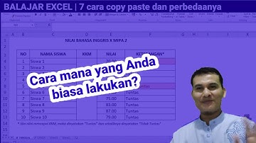 Cara copy paste dan macam macam paste di microsoft excel