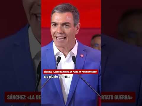 Video Sánchez attacca la destra: Non ha un progetto