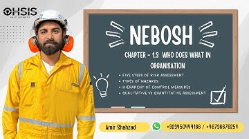 NEBOSH IGC Lecture 5 - Element 1.3 - Who Does What in Organisation