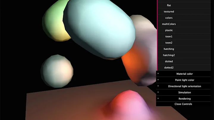 Threejs Marching Cubes: color material