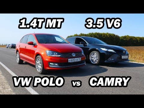 Бешеный POLO 1.4T на ЧИПЕ vs CAMRY 3.5 v70 vs BMW E60 530i vs AUDI A6 2.7TDI vs INFINITI Q50S ГОНКА.