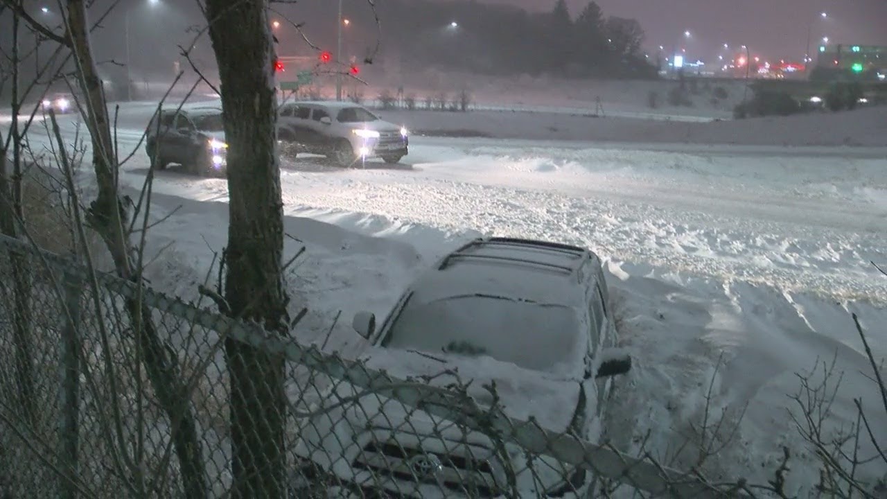 1st Winter Storm Causes Hundreds Of Crashes - YouTube