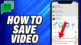 How To Save Video From Google Chat on iPhone or Android (2024) - Easy Fix