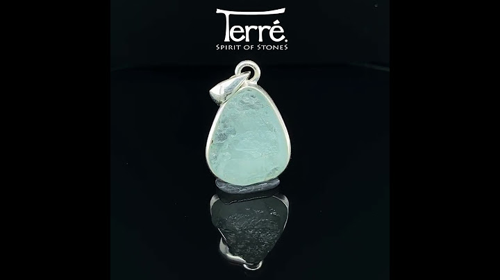 Bestellnr. 720306 Anhänger Aquamarin Roh Stein ca. 1,7x2,0cm, gefasst in 925 Sterling Silber