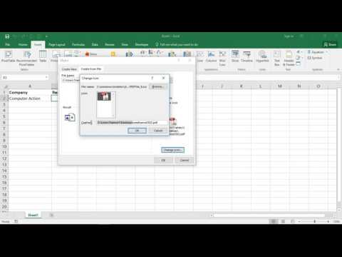 Embed PDF into an Excel Spreadsheet