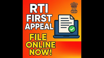 📢 RTI First Appeal Online | How to File First Appeal in RTI | Step-by-Step Guide