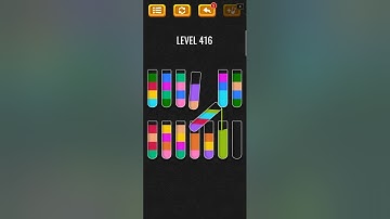 Color sort puzzle Gameplay level - 416.